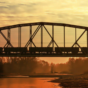 train bridge over river